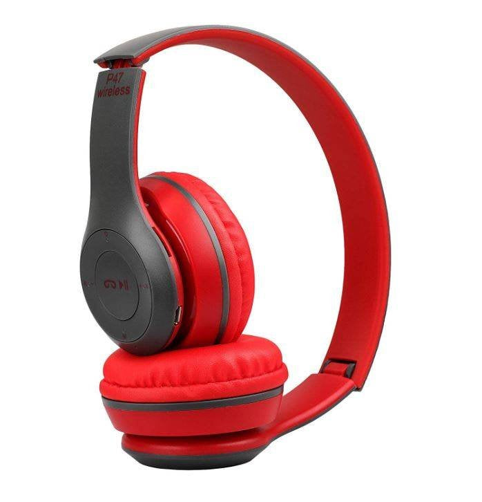 P47 Wireless Headphones | Bluetooth Foldable Headset with Microphone
