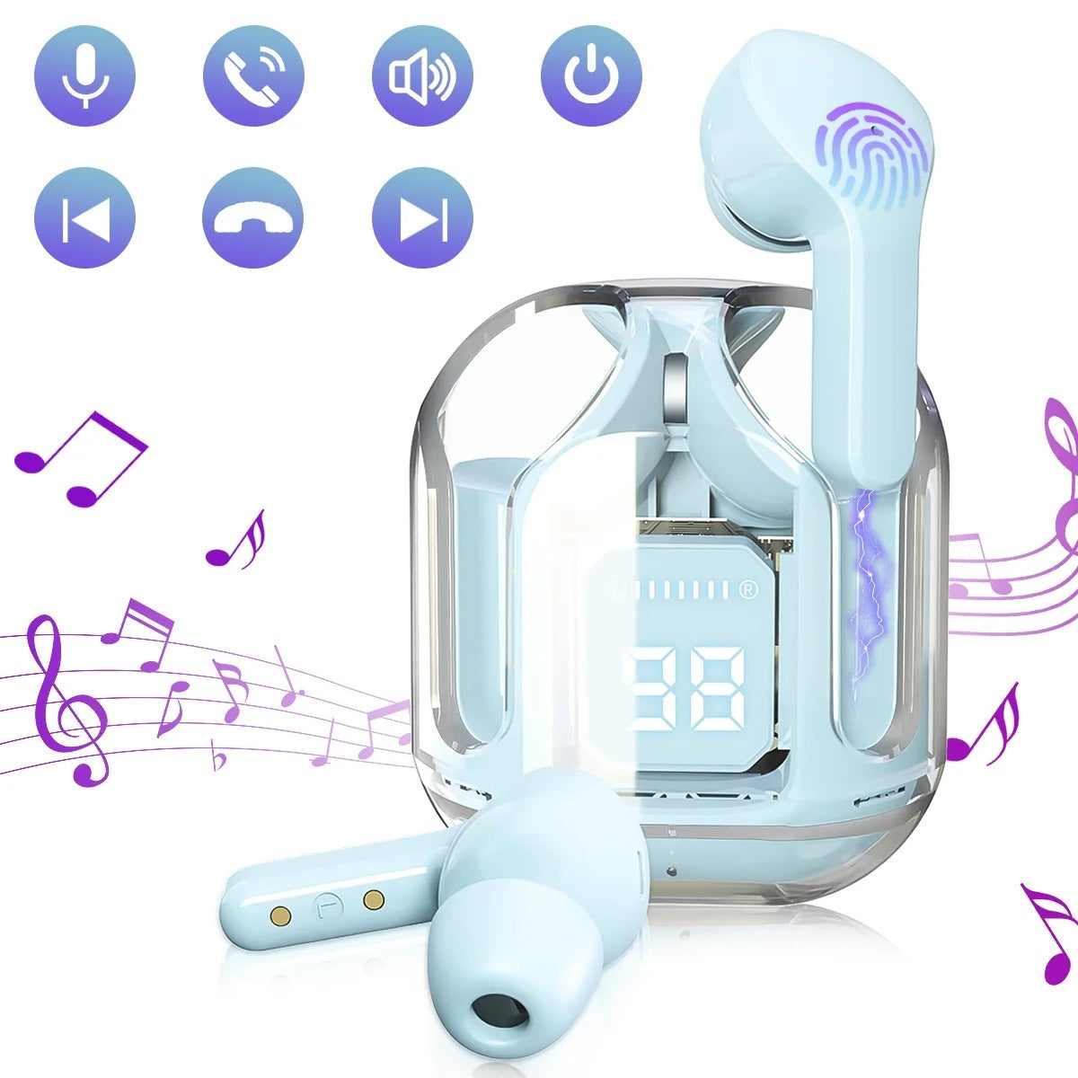 Air31 Earbuds Wireless With Transparent Bluetooth 5.3