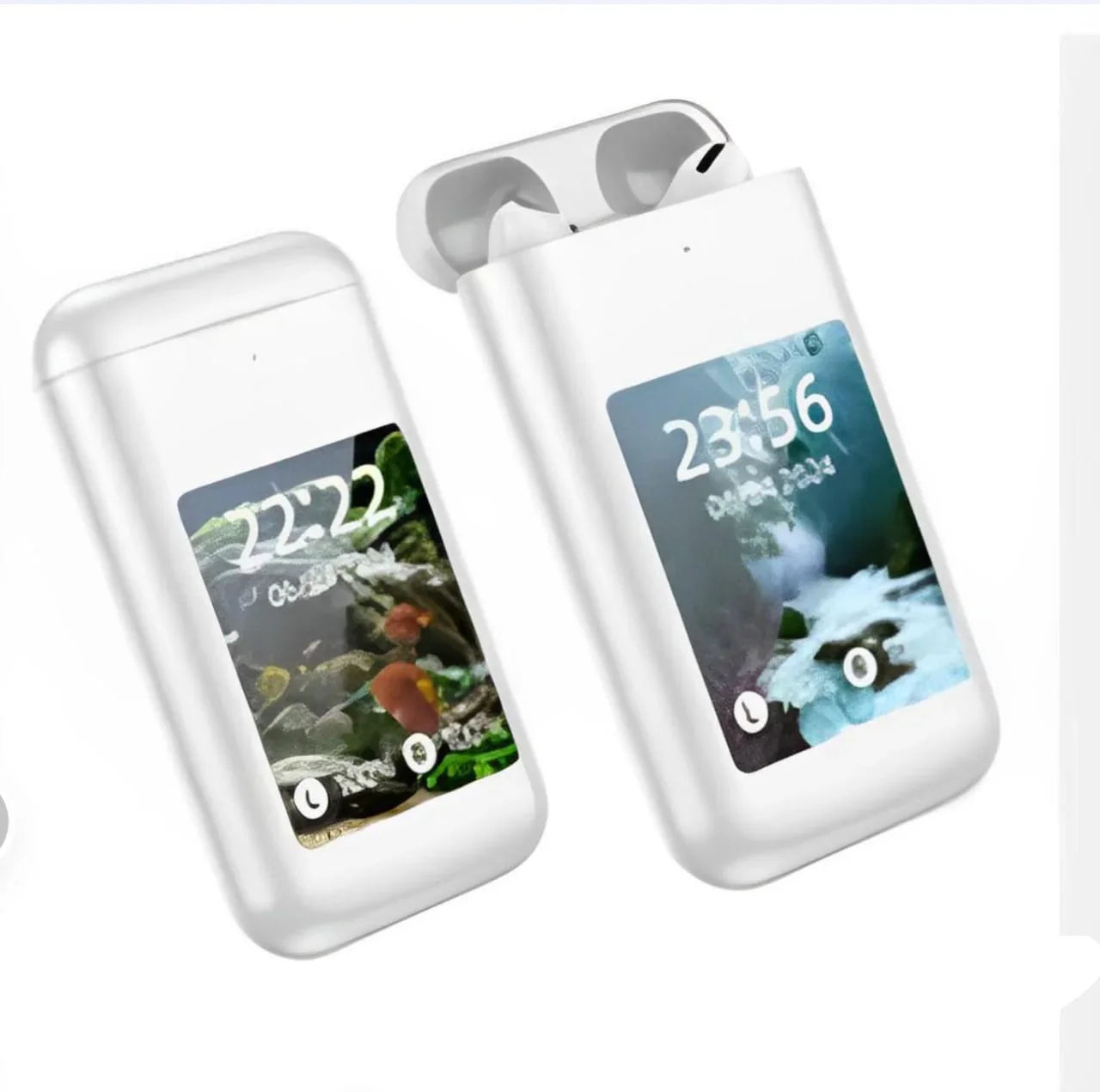 TF20 Box 3-in-1 Earbuds with Power Bank & Multimedia Display | Noise Reduction, Touch Control, & Customizable Screen Smart 3-in-1 Earbuds
