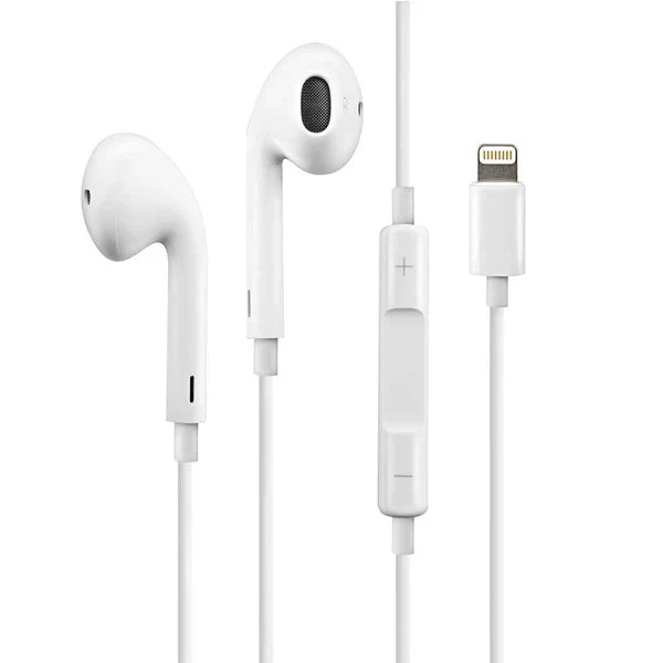 iPhones Wired with Lightening Jack | White Apple iPhone Handsfree