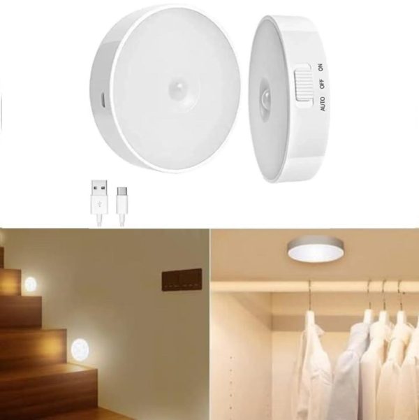 Intelligent Motion Sensor LED Light - USB Rechargeable & Adjustable Smart Sensor Light