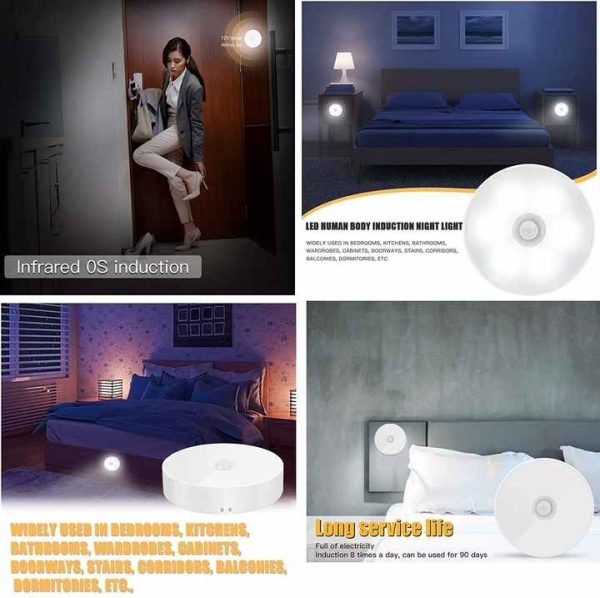 Intelligent Motion Sensor LED Light - USB Rechargeable & Adjustable Smart Sensor Light