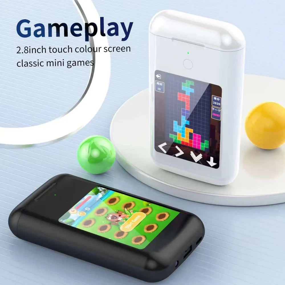 TF20 Box 3-in-1 Earbuds with Power Bank & Multimedia Display | Noise Reduction, Touch Control, & Customizable Screen Smart 3-in-1 Earbuds