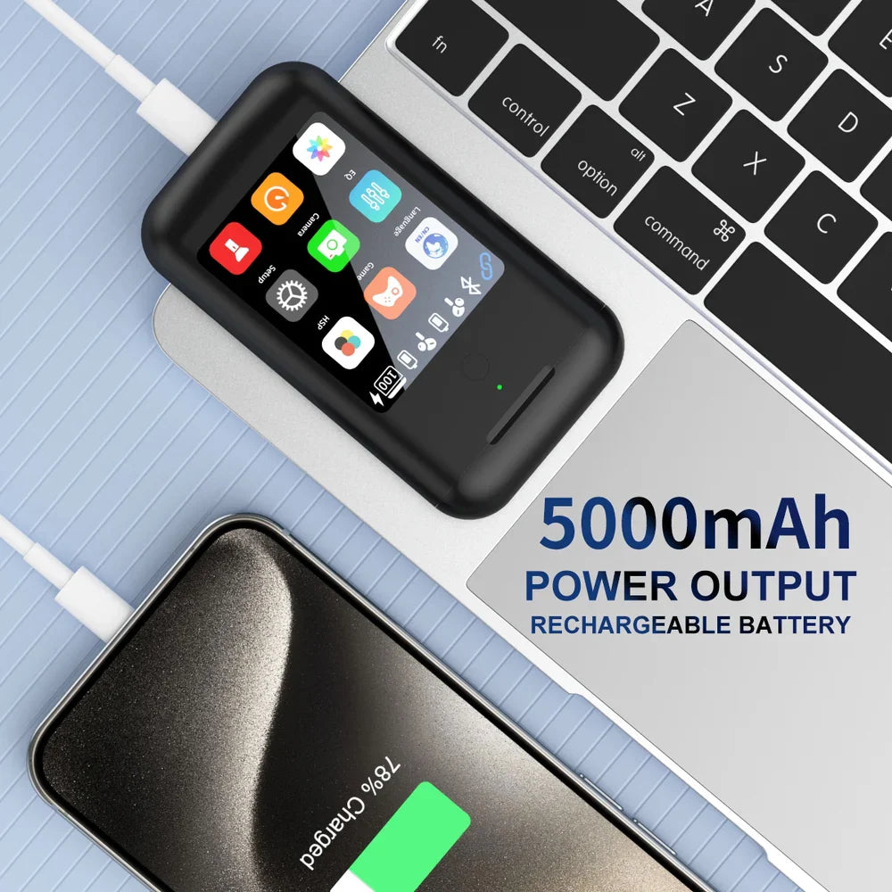 TF20 Box 3-in-1 Earbuds with Power Bank & Multimedia Display | Noise Reduction, Touch Control, & Customizable Screen Smart 3-in-1 Earbuds