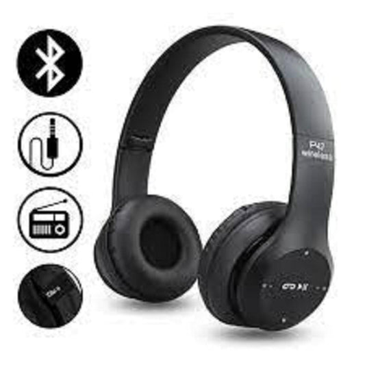 P47 Wireless Headphones | Bluetooth Foldable Headset with Microphone